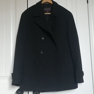 Black Brown 1826 Wool Peacoat